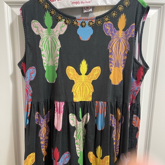 Sheridan French Colorful zebra  Maxi Dress - Picture 9 of 10